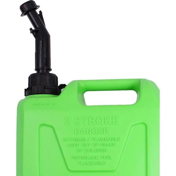 Benzin Bidonu YEŞİL 5 Litre Akaryakıt Mazot Taşıma Doldurm Boşaltma Borulu Plastik Antistatik