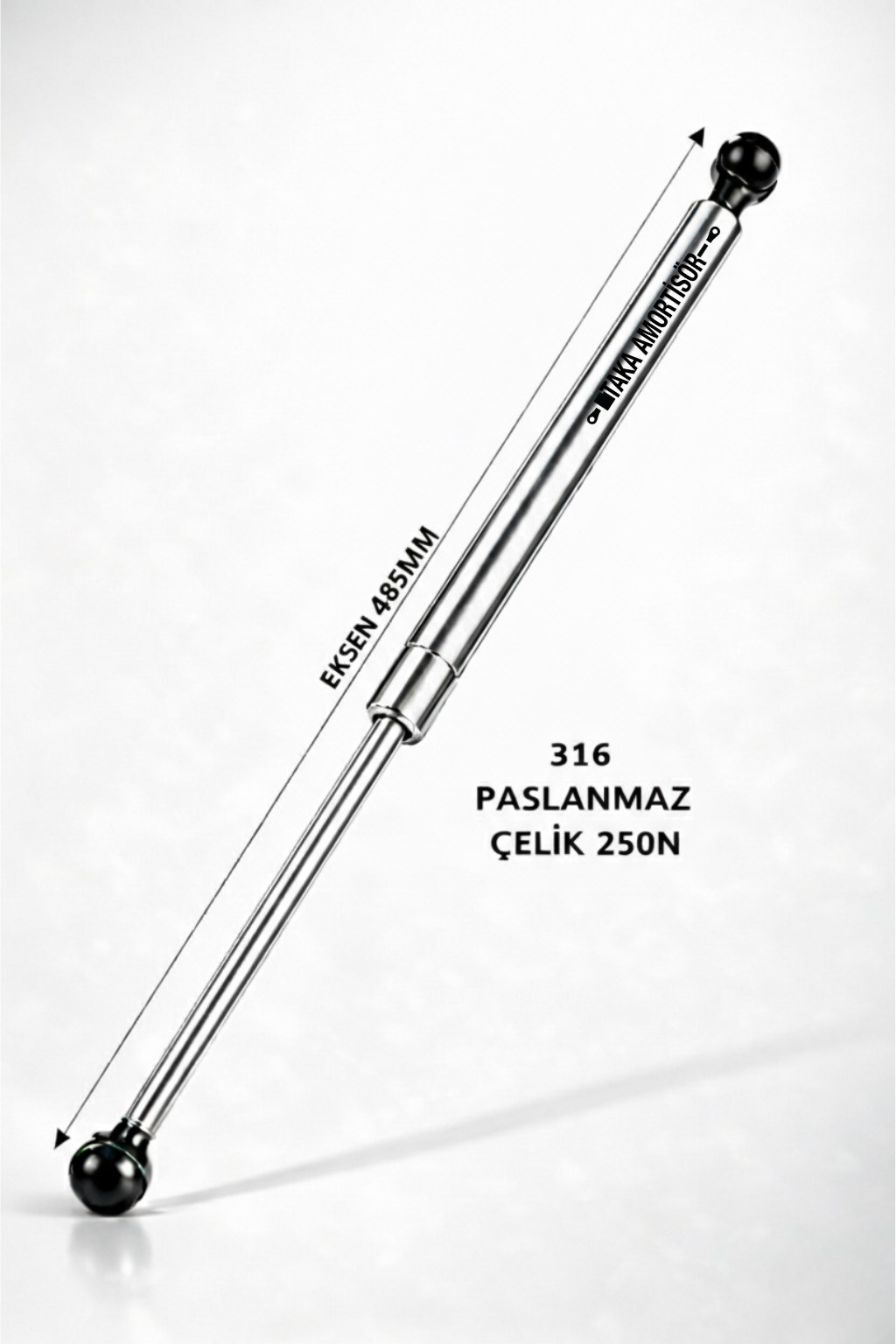 PASLANMAZ INX 316 GAZLI AMORTİSÖR MARİNE TİPİ-485mm-250n-tekne-ve-yat-tipi