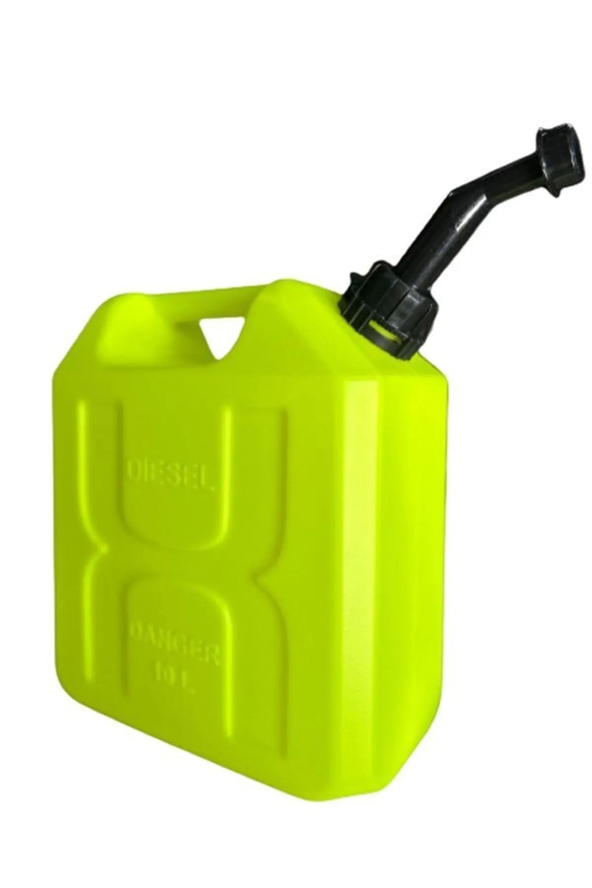 Benzin BidonuSARI 10Litre Akaryakıt Mazot Taşıma Doldurma Boşaltma Borulu Plastik Antistatik