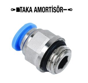 1/4-8 PNÖMATİK DÜZ REKOR-------- 1/4 inç diş çapı ile 8 mm'lik