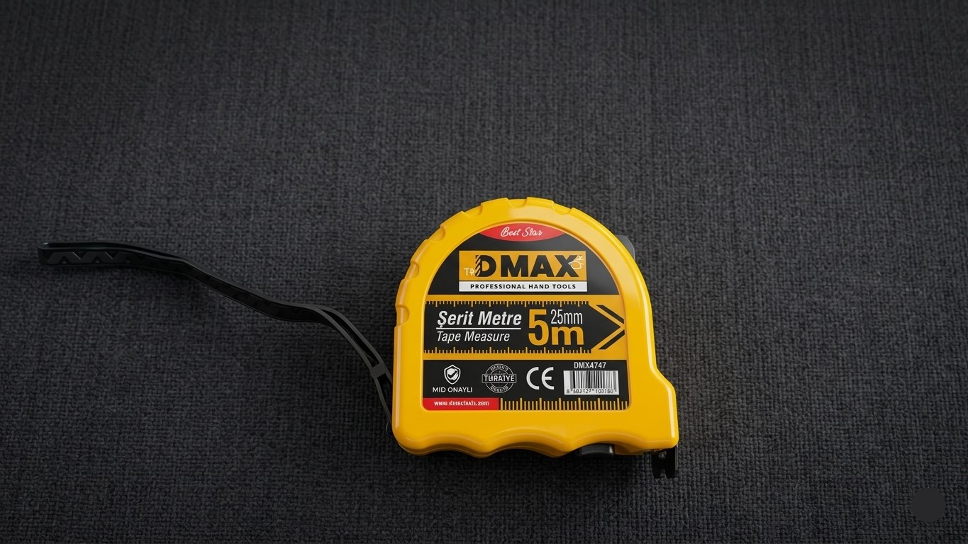 5 Metre Şerit Metre - Kalın Bant (25mm) Hassas Ölçüm Metresi